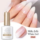 Lakiery hybrydowe - Born Pretty Milky Jelly White Gel Mleczny Lakier Hybrydowy French - miniaturka - grafika 1