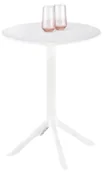 Stoły ogrodowe - Stół okrągły Halmar Calvo Biały - miniaturka - grafika 1