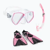 Sprzęt do nurkowania - Zestaw do nurkowania dziecięcy Mares X-One Pirate pink/black - miniaturka - grafika 1