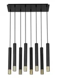 Lampy sufitowe - Sigma Sopel Grand lampa wisząca 8-punktowa czarna/złota 33398 - miniaturka - grafika 1