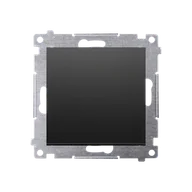 Wyłączniki światła i elektryczne - Łącznik schodowy Kontakt-Simon 54 DW6.01/X/49 bez piktogramu moduł 10AX, 250V~, szybkozłącza czarny - miniaturka - grafika 1