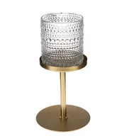 Oświetlenie świąteczne - Świecznik szklany Oro, 8,8 x 19 cm - miniaturka - grafika 1