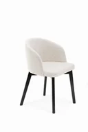 Krzesła - Flavio 2 krzesło tapicerowane ecru nogi czarne - miniaturka - grafika 1
