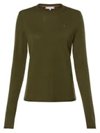 Swetry damskie - Tommy Hilfiger Sweter damski Kobiety Wełna zielony marmurkowy, M - miniaturka - grafika 1