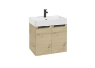 Szafki łazienkowe - Szafka łazienkowa pod umywalkę Defra Faro 59 cm dąb artisan 001-D-06068 - miniaturka - grafika 1