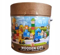 Klocki - DREWNIANE KLOCKI WOODEN CITY DREWNIANE MIASTO 60 ELEMENTÓW ELEFUN - miniaturka - grafika 1