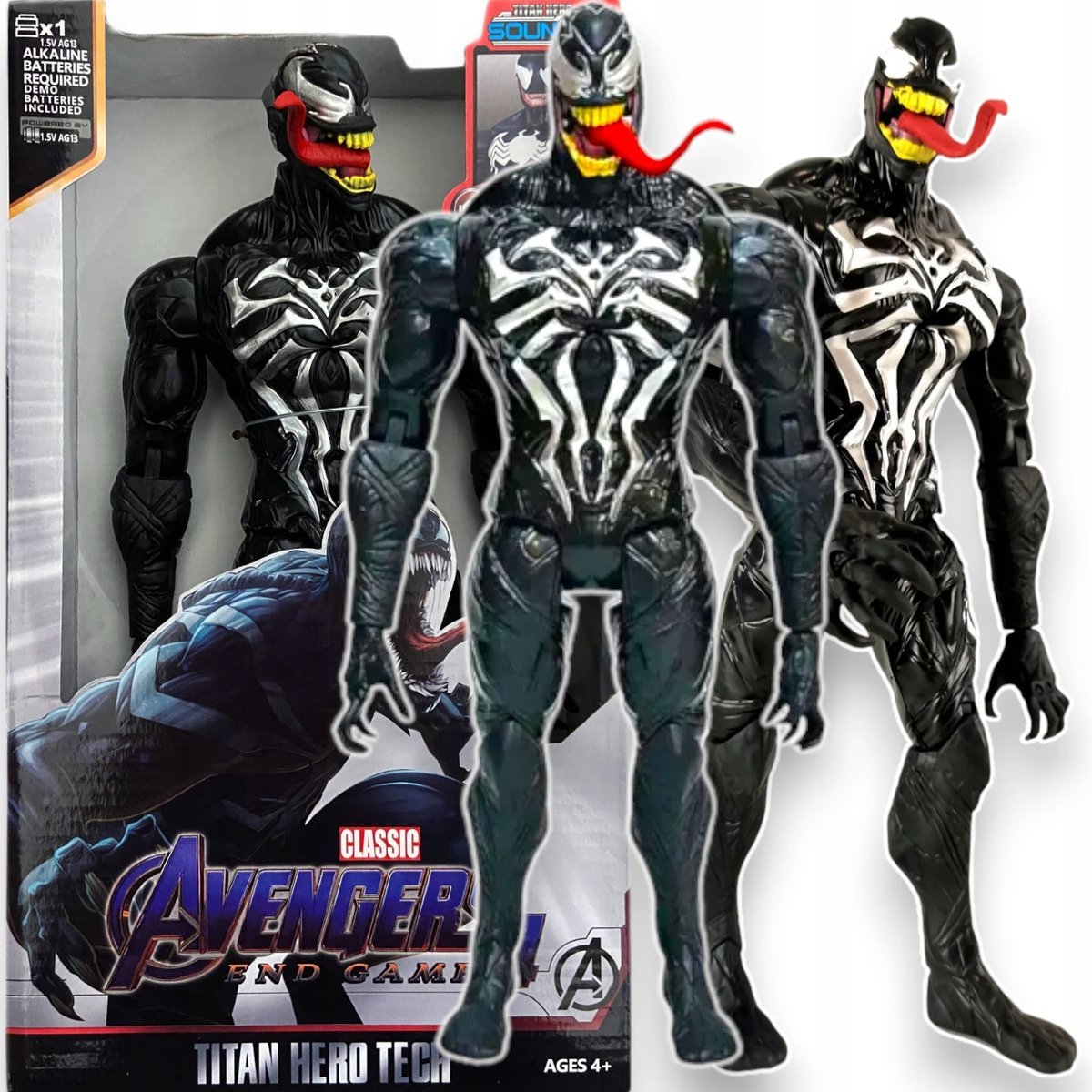 VENOM DUŻA INTERAKTYWNA RUCHOMA FIGURKA DŹWIĘK 30CM RUSZA SIĘ AVENGERS