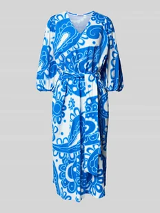 Sukienka midi z wiązanym paskiem - Sukienki - miniaturka - grafika 1