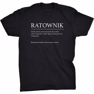 Koszulka Dla Ratownika Definicja Prezent Urodziny - Koszulki męskie - miniaturka - grafika 1
