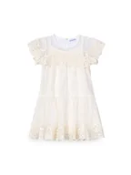 Sukienki i spódniczki dla dziewczynek - Mayoral Sukienka elegancka 3909 Beżowy Regular Fit - miniaturka - grafika 1