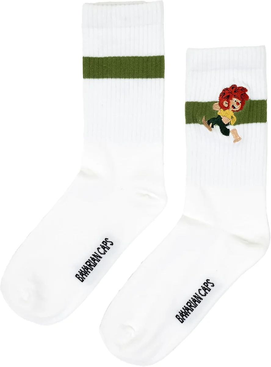 SKARPETY UNISEX BIAŁE Z NADRUKIEM