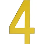 Numery na dom - Metro Cyfra złota szczotkowana 4 50 mm - miniaturka - grafika 1