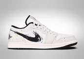 Koszykówka - Nike Air Jordan 1 Retro Low Se Brushstroke Swoosh Paint Splatter - miniaturka - grafika 1