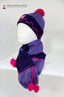 Akcesoria jeździeckie - Waldhausen Dziecięcy zestaw zimowy - czapka+szalik ELT CRAZY - miniaturka - grafika 1