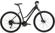 Rowery - Rower crossowy damski Kross Evado 5.0 D 28 L(19") czarny/turkusowy - miniaturka - grafika 1