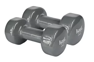 Hantle winylowe AllRight 2x5 kg czarne - Hantle i ciężarki - miniaturka - grafika 1