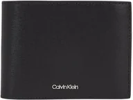 Portfele - Calvin Klein Męski portfel CK TRIFOLD 10CC W/COIN Tri-Fold Wallet, czarny Epi, rozmiar 0ne, Czarny Epi, 0ne Size - miniaturka - grafika 1