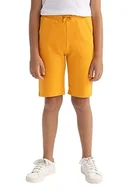 Spodenki damskie - DeFacto Dziecięce szorty chłopięce – wygodne i stylowe szorty dla aktywnych chłopców, żółty, 4-5 lat - miniaturka - grafika 1