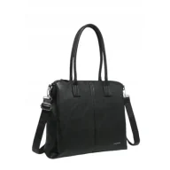 Torebki damskie - Pojemna Shopperka Torebka Damska Czarna Format A4 LUIGISANTO BI6411 Black - miniaturka - grafika 1