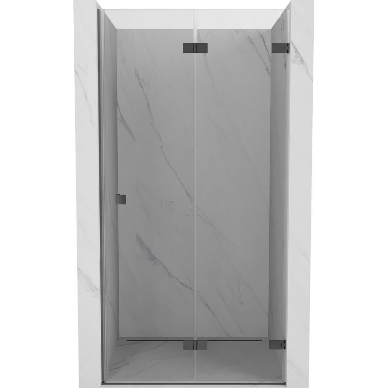 Mexen Lunar-F drzwi prysznicowe składane prawe 80 cm, transparent, gun metal - 836-080-000-95-00-P