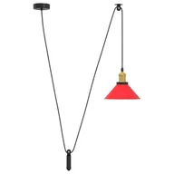 Lampy ogrodowe - vidaXL Lampa wisząca z regulacją wysokości E27 połysk czerwony - miniaturka - grafika 1