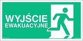 Tablice BHP - Libres Polska Mój dom Wyjście Ewakuacyjne W Prawo 300X150 Płyta 1Mm Foto Sp Sgp-Ac129_300X150_Ps - miniaturka - grafika 1
