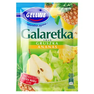 Gellwe Galaretka smak gruszka ananas 72 g - Dodatki do ciast w proszku - miniaturka - grafika 1