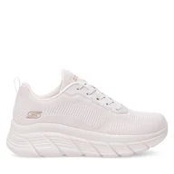Sneakersy damskie - Sneakersy Skechers BOBS B FLEX HI 117385 OFTW Beżowy - miniaturka - grafika 1
