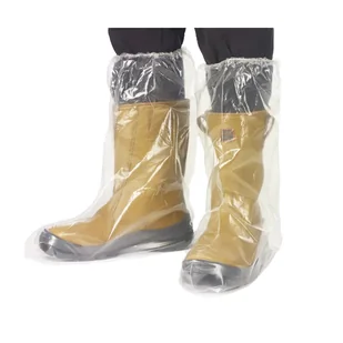 Ochraniacze na buty foliowe wysokie z gumką 50szt (25 par) - Odzież medyczna - miniaturka - grafika 1