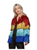 Kurtki damskie - Smiffys 74001SM Fever Lametta Festival kurtka damska, wielokolorowa, S do M - UK Size 08-14 - miniaturka - grafika 1