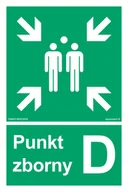 Systemy ekspozycyjne i znaki informacyjne - AC046 PUNKT ZBORNY D, KS - FOLIA PODŁOGOWA FOTOLUMINESCENCYJNA; (250X375MM) - miniaturka - grafika 1