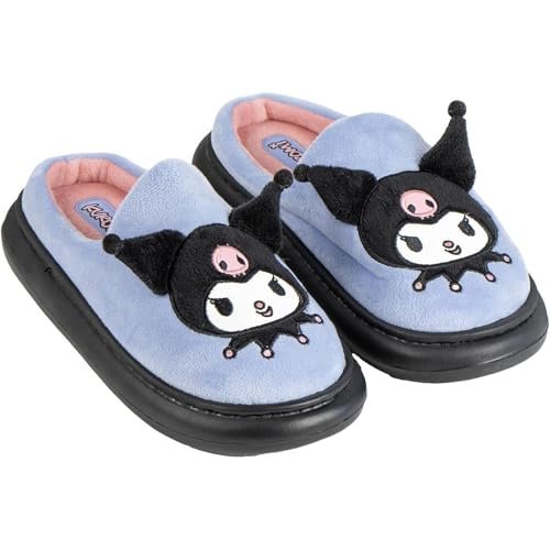 CERDÁ LIFE'S LITTLE MOMENTS Kapcie Kuromi Oficjalnie licencjonowane Wygodne kapcie Hello Kitty Miękkie, antypoślizgowe, Hello Kitty, 36/37 EU