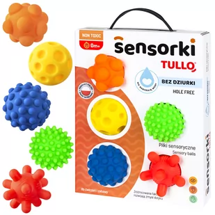 Piłki Sensorki Tullo - 5 Piłeczek Bez Dziurek - Zabawki sensoryczne - miniaturka - grafika 1