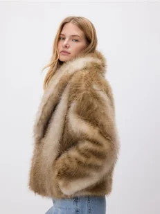 Reserved - Sztuczne futro - bursztynowy - Moda i Uroda OUTLET - miniaturka - grafika 1