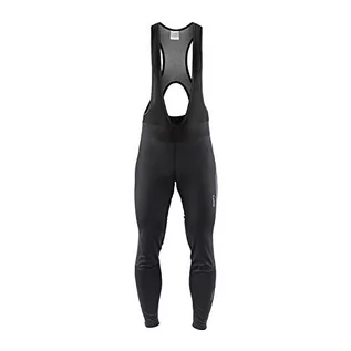 Spodenki męskie - Craft Craft męskie spodnie na szelki Ideal Pro Wind Bib Tights Pad M czarny czarny M - grafika 1