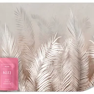 Fototapety - FOTOTAPETA DO SYPIALNI SALONU BEŻOWE LIŚCIE PALMOWE BOHO NATURA 200x140 - miniaturka - grafika 1