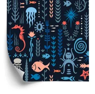 Tapety - Tapeta Dla Dzieci - Podwodne Kolorowe Zwierzęta - miniaturka - grafika 1