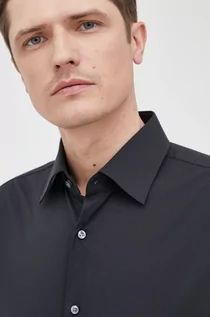 Koszule męskie - Boss BOSS koszula męska kolor czarny slim z kołnierzykiem klasycznym - Boss - grafika 1