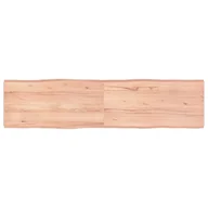 Meble modułowe i akcesoria - vidaXL Blat stołu, jasny brąz, 160x40x6 cm, dąb z naturalną krawędzią - miniaturka - grafika 1