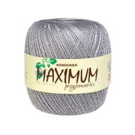 Pasmanteria - Kordonek Opus Natura Maximum Metallic Nr 1815 Srebrny Ze Srebrną Nitką 100G - miniaturka - grafika 1