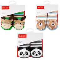 Skarpetki dla dzieci - Set 3x Skarpetki niemowlęce kolorowe SOXO z grzechotką - miniaturka - grafika 1
