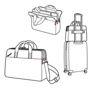 Torebki damskie - reisenthel Workbag Twist Silver – prosta i funkcjonalna torba robocza, kieszeń na laptopa, pasek na ramię, srebrny - miniaturka - grafika 1