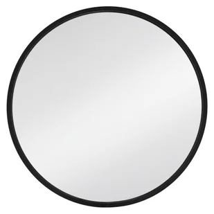 Lustro łazienkowe okrągłe 50 cm Dubiel Vitrum Ayo w ramie czarny szczotkowany - Lustra - miniaturka - grafika 1