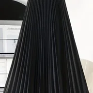 Spódnice - TEMU Elegancka Damska Plisowana Spódnica w Kolorze Czarnym - Wykonana z, Odporna na, Można Prać w Pralce, Jednolity , Uniwersalna do Noszenia na Co - miniaturka - grafika 1