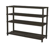 Szafki na buty - Drewniany Stojak Na Buty 4 Półki Rbo–4 Regał Półka Szafa Szafka Szary Drewno Sosnowe / Wamar-Sosenka - miniaturka - grafika 1