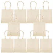 Torby i wózki na zakupy - EKO TORBA na zakupy TORBY BAWEŁNIANE z uszami BEZ NADRUKU zestaw 10szt - miniaturka - grafika 1