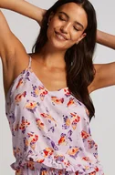 Biustonosze - Hunkemöller Satynowy top na ramiączkach Fioletowy - miniaturka - grafika 1