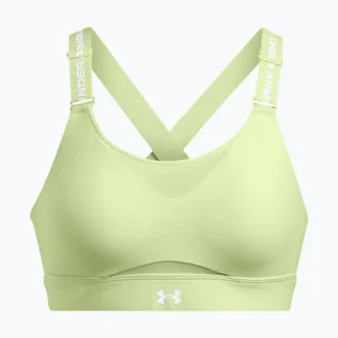 Biustonosz treningowy Under Armour Infinity High 2.0 retro green/white | WYSYŁKA W 24H | 30 DNI NA ZWROT - Bielizna sportowa damska - miniaturka - grafika 1
