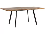 Stoły - Stół do jadalni rozkładany 140/180 x 90 cm jasne drewno z czarnym HARLOW - miniaturka - grafika 1