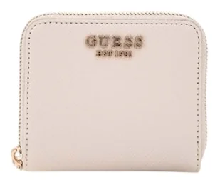 GUESS Damski portfel Laurel SLG Small Zip Around, Bone - Portfele - miniaturka - grafika 1